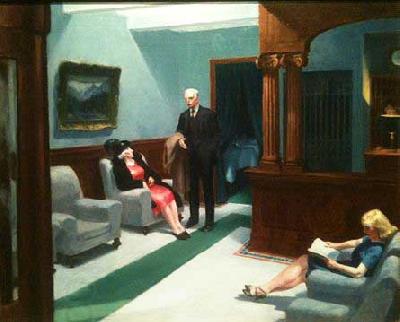 edward hopper Hotel Lobby oil painting picture